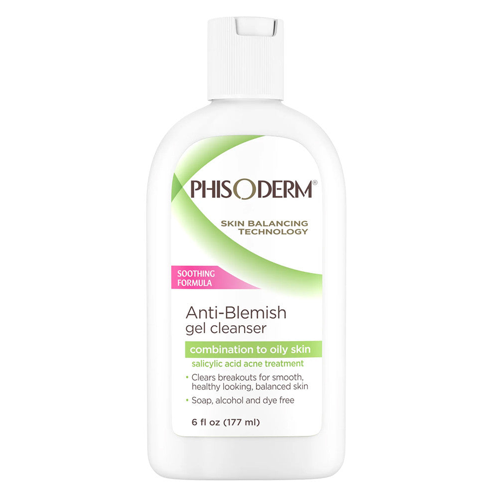 Phisoderm Anti-Blemish Gel Cleanser For Combination To Oily Skin - 6 Oz